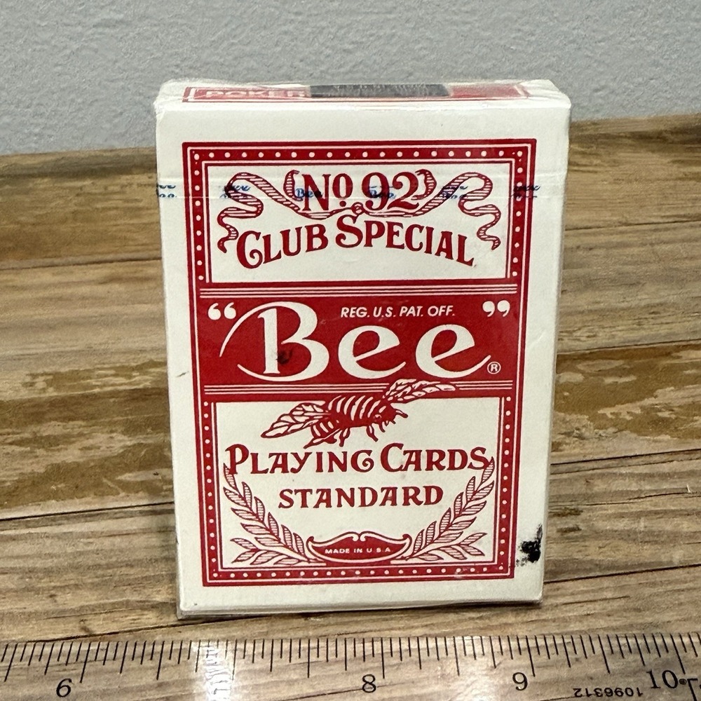 Bee Playing Cards No 92 Club Special Red Sealed Vintage USA Poker Standard NEW